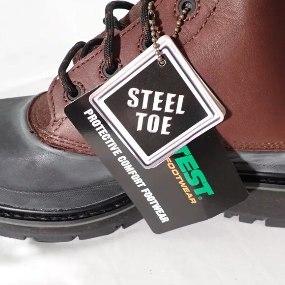 HYTEST Men's 11W work boots NWT/Steel toe/6 WPF shell/K13772/Brown lace up.
